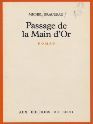 cover image of Passage de la Main d'Or